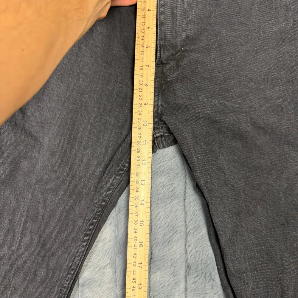 Levis 505 Regular Fit Black Denim Jeans Mens W30 L30 Straight Leg 00505-2912